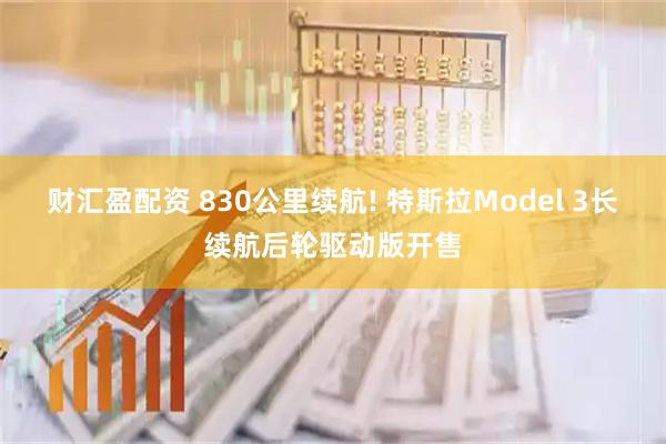 财汇盈配资 830公里续航! 特斯拉Model 3长续航后轮驱动版开售