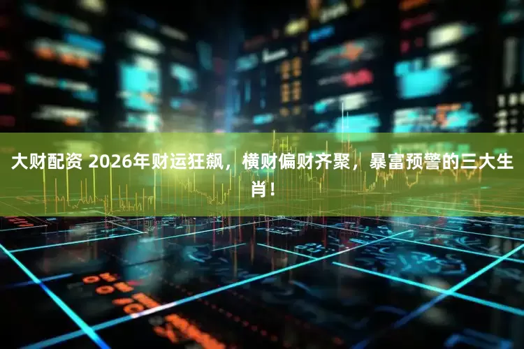 大财配资 2026年财运狂飙，横财偏财齐聚，暴富预警的三大生肖！
